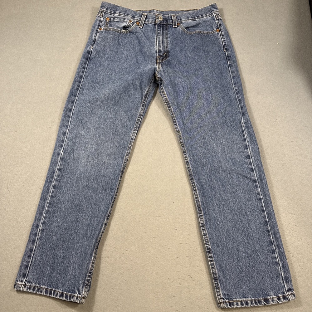 Levi's 505 Men's Jeans Regular Straight Medium Blue Wash 34-29